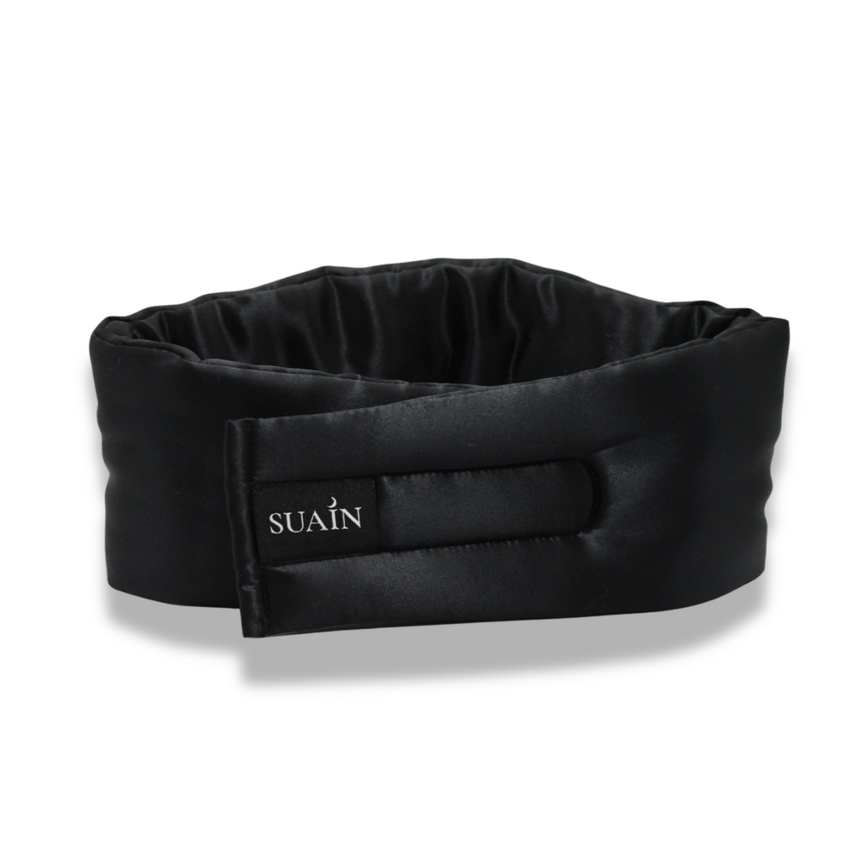 Organic Mulberry Silk Sleep Mask in Midnight Black, back