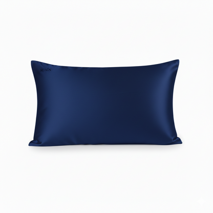 Organic Mulberry Silk Pillowcase in Deep Blue