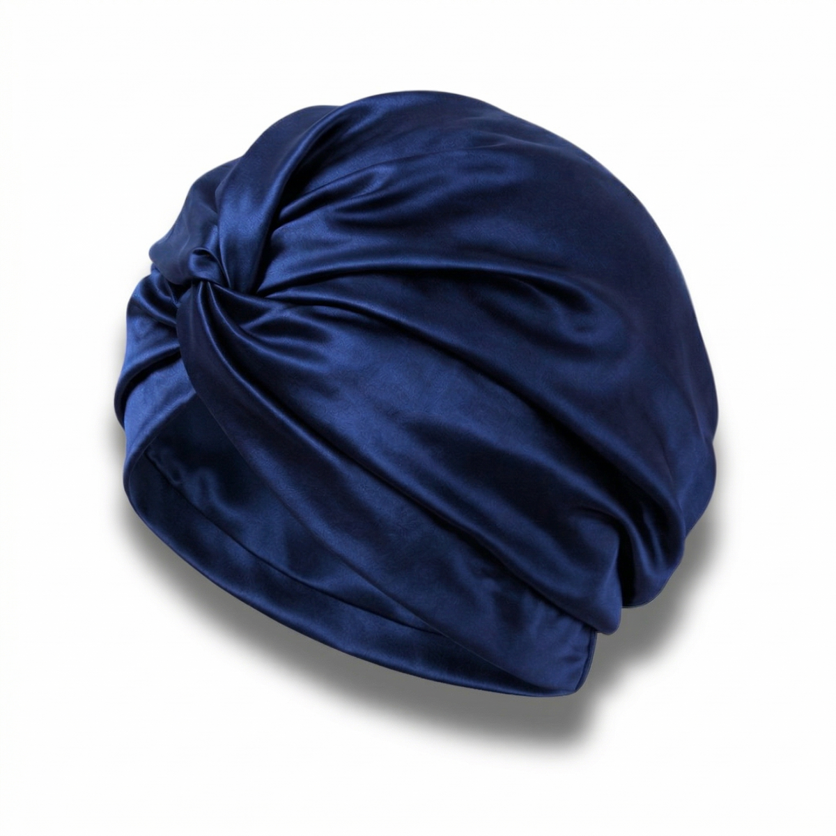 Organic Mulberry Silk Bonnet in Deep Blue