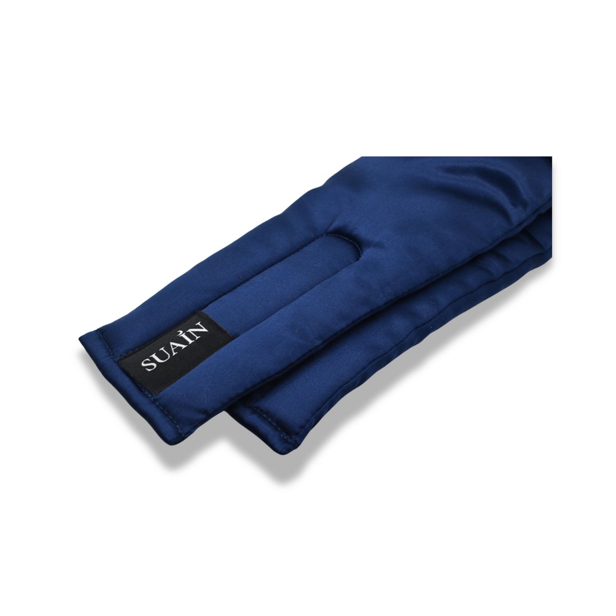 Organic Mulberry Silk Sleep Mask in Deep Blue, strap