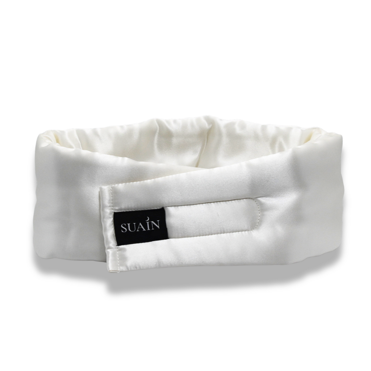 Organic Mulberry Silk Sleep Mask in Ivory White, back